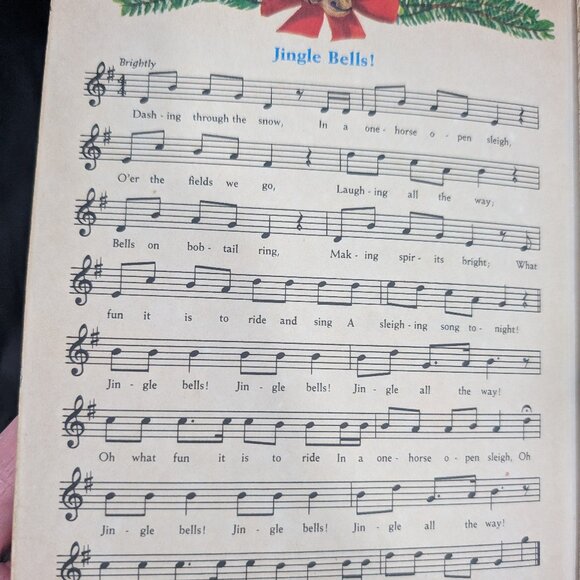 Little Golden Book "Jingle Bells" Fifth Printing - 1974 - Picture 3 of 3